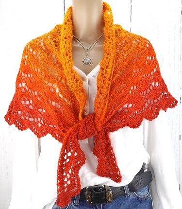 Häkelanleitung Dreieckstuch "Abendrot"