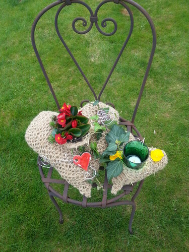 Häkelanleitung: Gartendeko Herz aus Paketschnur und Bindeband