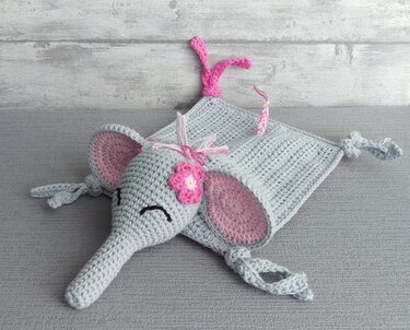 Häkelanleitung Schnuffeltuch Elefant