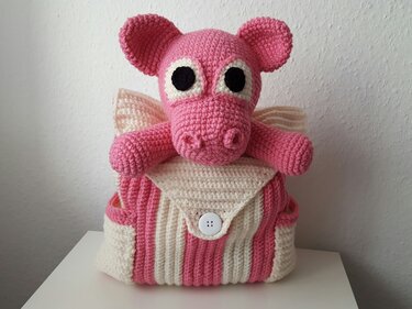 40 Häkelanleitung Rucksack Kinderrucksack Schwein