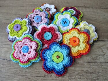 Häkelanleitung Resteblümchen