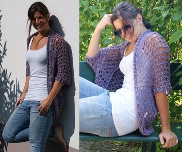 Weste / Seelenwärmer HARMONY (Gr. S/M und L/XL, leicht an alle Größen anzupassen) - Häkeln