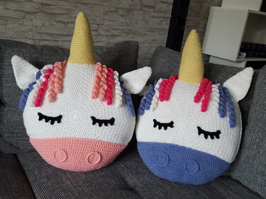 74 Häkelanleitung Kissen Einhorn Einhornkissen