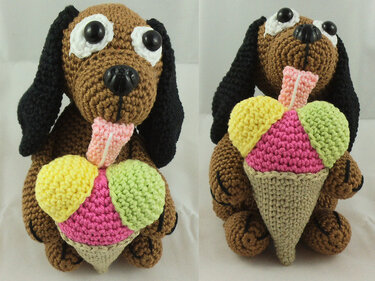 Hund mit Eis - Häkeln