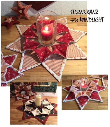 Sternkranz mit Windlicht - Nähen