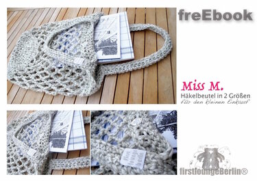 Miss M. Häkelbeutel - Häkelnetz in 2 Größen z.B. für Papa & Kind - Design with LOVE von firstloungeberlin