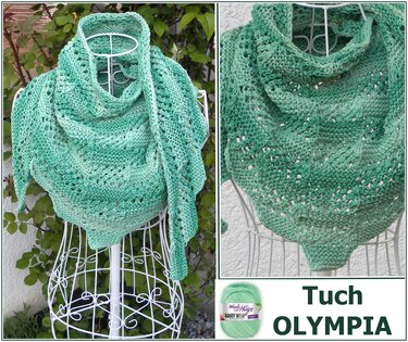 Tuch OLYMPIA stricken aus Woolly Hugs BANDY WISH mit Veronika Hug