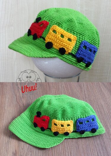 Schildmütze / Schirmmütze, Häkelanleitung