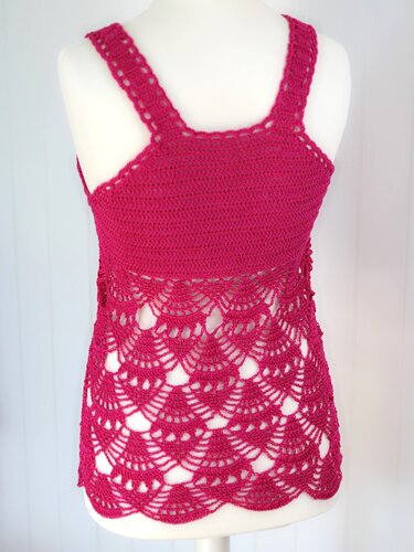 crochet pattern top, shirt "Valerie", size 34-46