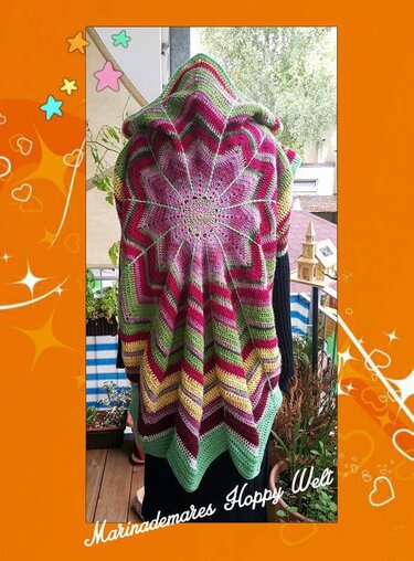 Sternen Weste/Jacke "Regenbogen"  - Häkeln