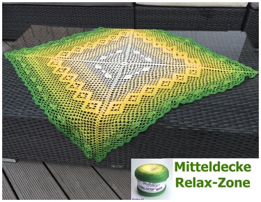 Mitteldecke "Relax-Zone" mit 1 Woolly Hugs BOBBEL-COTTON häkeln