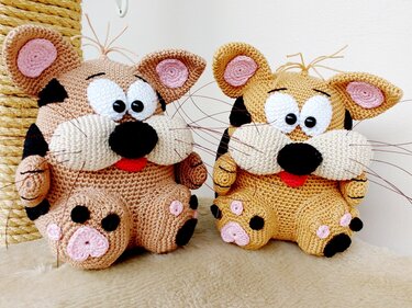 FREE Chubby Kitten - Crochet Pattern from Diana´s kleiner Häkelshop