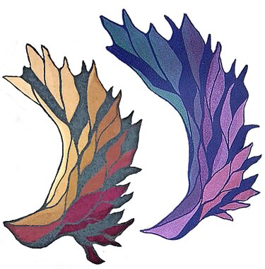 Phoenix-Flügel / Phoenix-Wing - Stricken