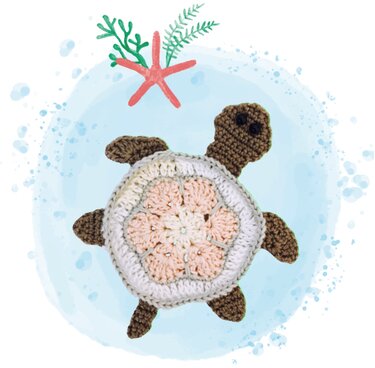 Häkelanleitung Granny Square Schildkröte - Amigurumi