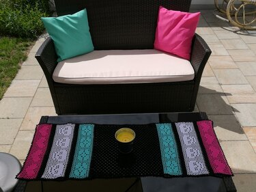 Häkelanleitung Tischläufer Sugar Skull