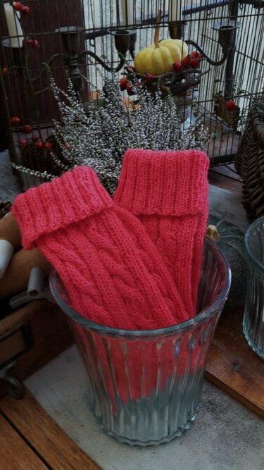 Socken Gr. 37/38 mit Zopfmuster - Stricken