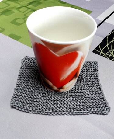 Untersetzer " Hot & Clean " - Stricken