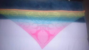 Motivtuch Butterfly, Dreieckstuch, Häkelanleitung