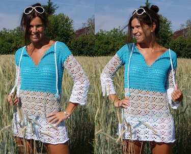 Tunika HAPPINESS (Gr. S/M und L/XL - leicht an alle Größen anzupassen)