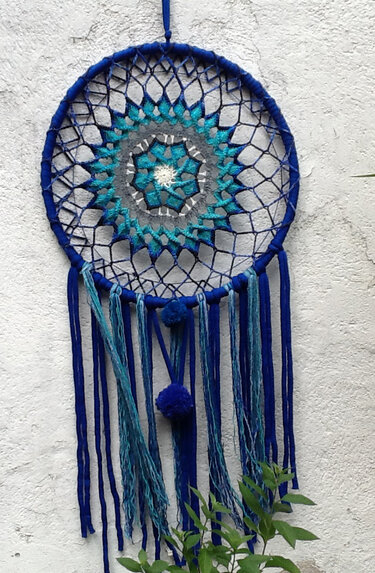 Traumfänger "Blaues Wunder"•.¸¸☆ஜீ✽.•*`*•.¸¸.✽ - Häkeln