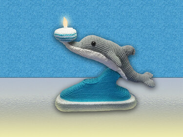 Häkelanleitung - Delphin -  LED -Leuchter