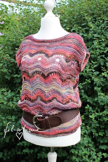 Shirt / Tunic "Linnea", Knitting Pattern, Size S - L/XL