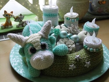 Adventskranz Drache .. Spira .. - Häkeln