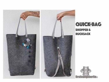 Quick-Bag Shopper und Rucksack in Einem! DIY Tasche mit ausführlicher Videonähanleitung! - Bild 2