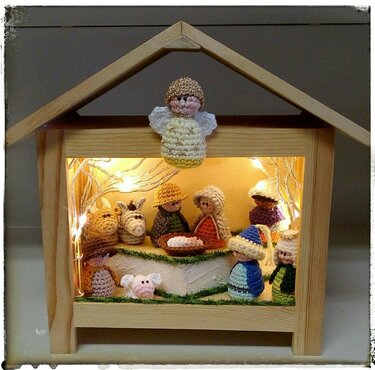 Häkelanleitung Mini Weihnachtskrippe Set mit 11 Figuren