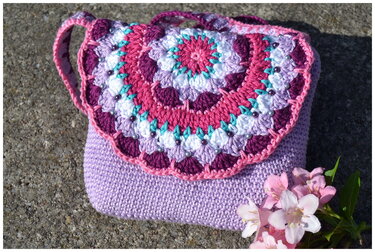 - MARY LOU -  Mandala Tasche häkeln, Geschenk, Mädchentaschen