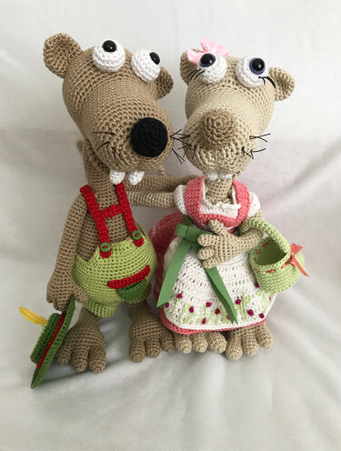 Wiesel Rösli, das bayrische Dirndl, Häkelanleitung