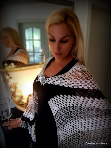 Anleitung Häkeltuch Perlmutt - Bild 2