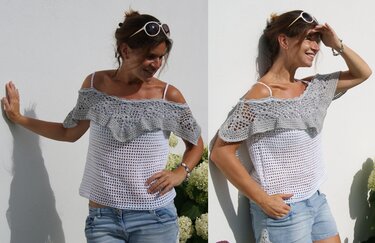 Häkeltop PRETTY (Gr. S/M und L/XL - leicht an alle Größen anzupassen) - Häkeln