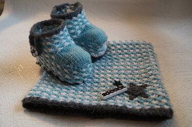Strickanleitung Baby- Schuhe und Mütze *Little Star* - Bild 2