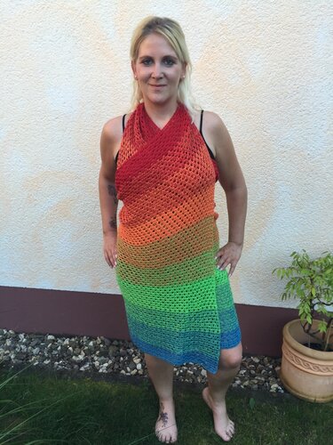 Häkelanleitung Strandkleid/Wickeltuch - Alle Größen