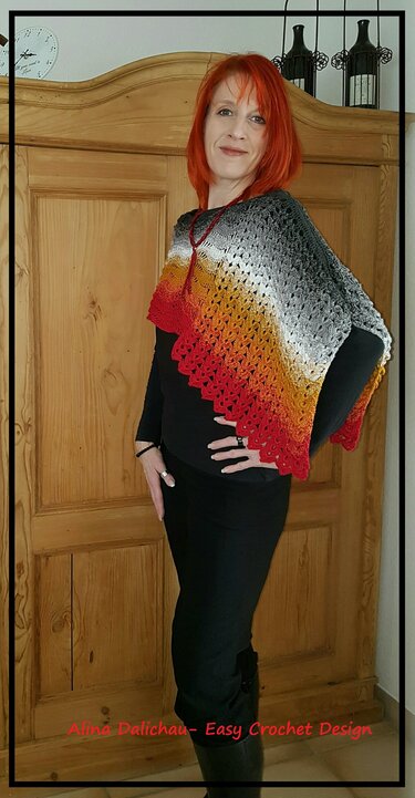 Phoenix Ponchotuch - Häkeln