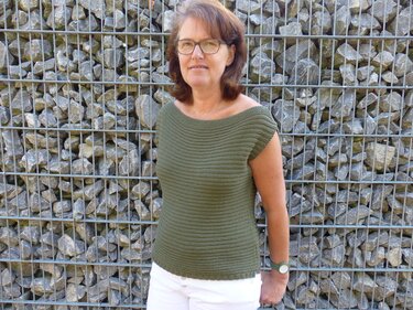 Strickanleitung  „Schulterfreies Top“