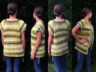 Weste "Elfenwald" in jeder Größe - Häkelanleitung