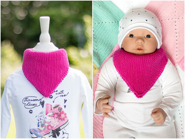 Basic Dreieckstuch stricken für Baby und Kleinkind- Anleitung für Anfänger