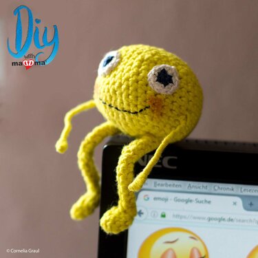 Kantenhocker "Smiley" - bringt gute Laune! - Häkeln