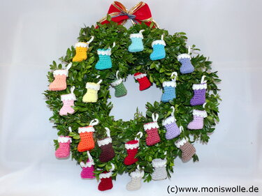  Häkelanleitung - Mini-Häkel-Stiefelchen für Advent-Weihnachten und danach!