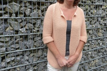 Strickanleitung, Raglanjacke mit Halbarm,  Größe S - XL