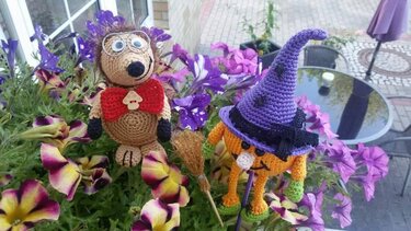 Häkelanleitung SPAR- SET Blumenstecker Herbstzauber