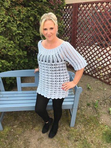 Häkelanleitung Tunika "Himmelblau"