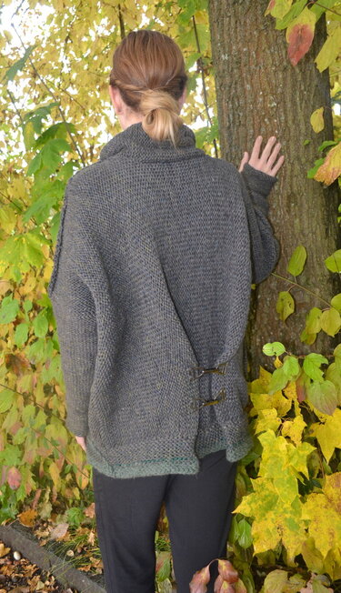 Strickanleitung * Strickpullover mit Rollkragen und Taschen * Oversized - Bild 2