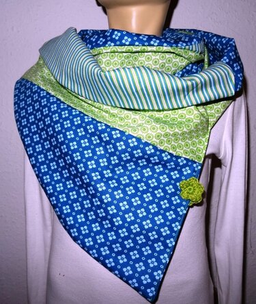 Der Loop mit der Ecke nähen