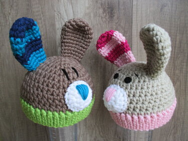Baby- und Kindermütze Hase Häkelanleitung