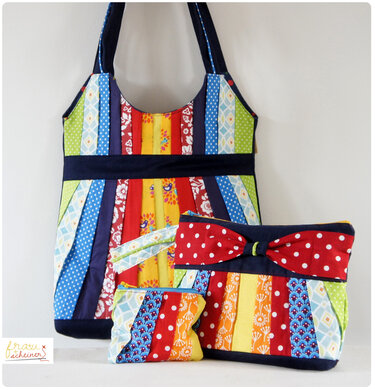 Freebie Geldbeutel mit Patchwork-Plissee | Kostenlose Nähanleitung