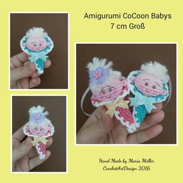 Anleitung Amigurumi " Baby CoCoons " 7 cm Groß