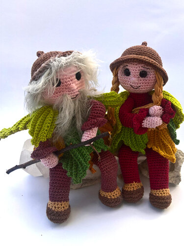 Häkelanleitung Waldwichtel Hermine und Ronny Morgentau